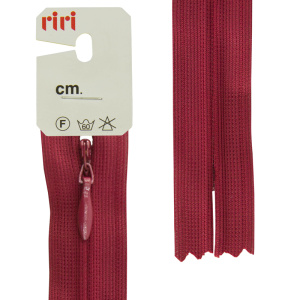 Молния потайная неразъемная, Т3, 40 см, цвет 2411, бордовый. Арт 6010917/40/2411         