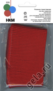 Резинка трикотажная (подвяз), цвет красный. Арт 320/30                  