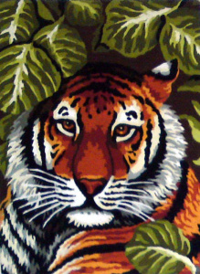 Канва жесткая с рисунком "Тигр". Арт 40.138                  