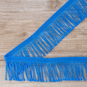 Бахрома витая, 60 мм, цвет лазурный. Арт PP-60 col.502