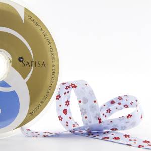 Косая бейка с рисунком SAFISA, арт.6444, 20 мм, 20 м, цвет 04. Арт 6444-20мм-04            