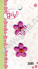 Прорезиненые пуговицы So Girly. Арт 3505                    