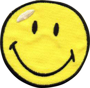 Термоаппликация HKM "Смайлик" 70 мм, желтый. Арт M10503SB                