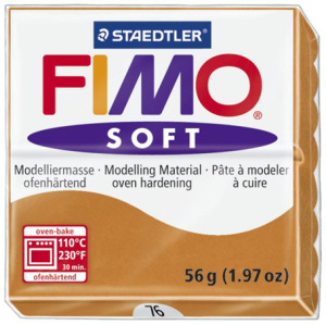 Полимерная глина FIMO "Soft", уп. 56 г, цвет коньяк. Арт 8020-76