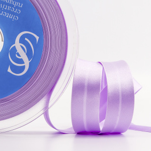 Косая бейка атласная 20 мм, 25 м, цвет 141, бледно-розовый. Арт 6260-20мм-141