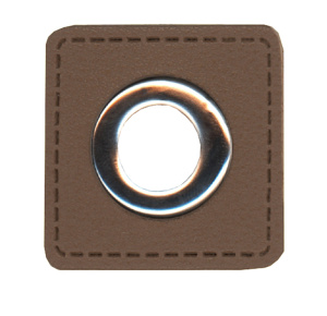 Люверс пришивной на патче HKM "Квадрат". Арт 1200/1