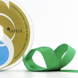 Лента репсовая SAFISA, 25 мм, 25 м, цвет 25 зеленый. Арт 350-25мм-25