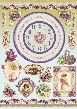 Карта для декупажа "Девушка и сирень". Арт DFG420