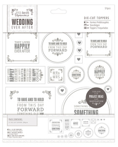 Бумага с высечкой "Серебристые надписи на белом" Wedding. Арт PMA158260