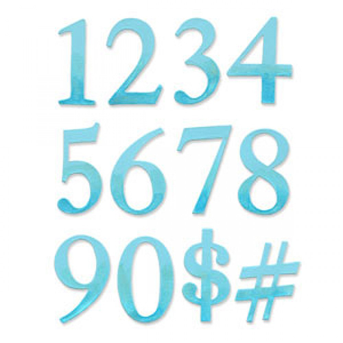 Нож для вырубки Sizzix® Bigz™ Die - Serif Essentials Numbers. Арт 656616