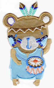 Термоаппликация HKM "Indianerbar mit Trommel". Арт 33305/1SB