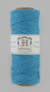 Шнур из пеньки HEMPTIQUE на катушке #20 - 1 мм, 62 ,5 м, 50 г. Арт HS20CO-BLU50            