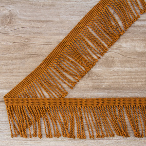 Бахрома витая, 60 мм, цвет коричневый коньячный. Арт PP-60 col.704