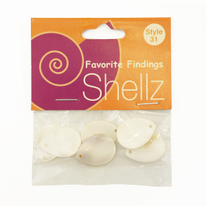 Подвеска "Shellz" Natural Tear Drop River Shell Dangles. Арт 1850 00031              