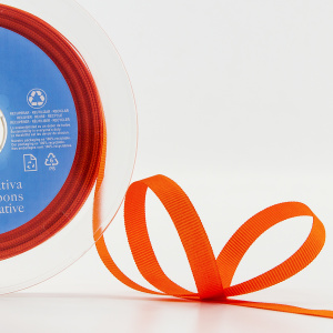 Лента репсовая SAFISA, 10 мм, 25 м, цвет 61 алый. Арт 350-10мм-61