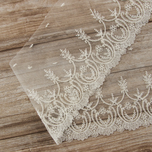 Кружево-вышивка на тюле, 75 мм. Арт 42234/00