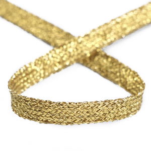 Тесьма PEGA тип декоративная люрексная, цвет золотой, 7,5 мм. Арт 881113921X7000          