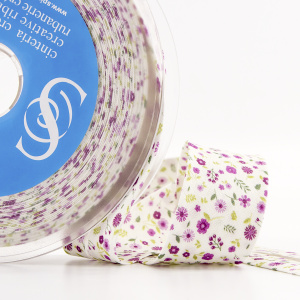 Косая бейка с рисунком SAFISA, арт.6626, 30 мм, 20 м, цвет 01. Арт 6626-30мм-01