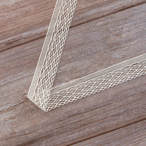 Мерсеризованное хлопковое кружево, 35 мм, цвет шампань. Арт 2011/72