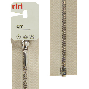 Молния металл, Ni, слайдер Tropf, 3 мм, разъёмная 1 замок, 60 см, цвет 2230, светло-бежевый. Арт 8351130/60/2230         