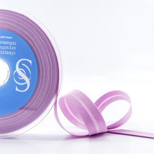 Косая бейка хлопок/полиэстер 20 мм, 25 м, цвет 127, светло-сиреневый. Арт 6120-20мм-127           