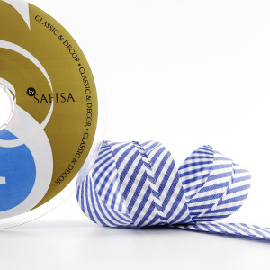 Косая бейка с рисунком SAFISA, арт.6282, 30 мм, 25 м, цвет 15. Арт 6282-30мм-15