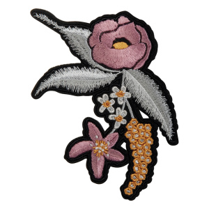 Термоаппликация "Цветок розово-оранжевый". Арт 39320