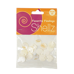 Подвеска "Shellz" Natural Round River Shell Dangles