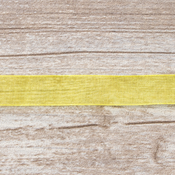 Лента органза SAFISA мини-рулон, 15 мм, 3,5 м, цвет 32, желтый. Арт P00520-15мм-32          