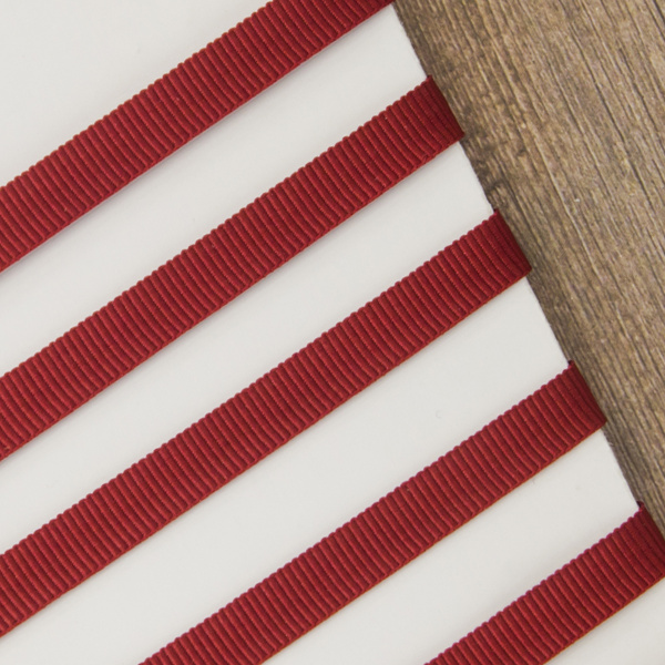 Лента репсовая PEGA, цвет бордовый, 7 мм. Арт 811798807G7577