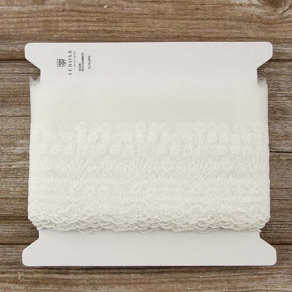 Кружево-вышивка на тюле, 50 мм. Арт 42238/00