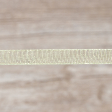 Лента органза SAFISA мини-рулон, 7 мм, 4,5 м, цвет 25, зеленый. Арт P00520-7мм-25           