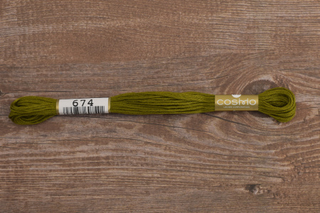 Мулине COSMO однотонный цвет  674   . Арт 25-6/674