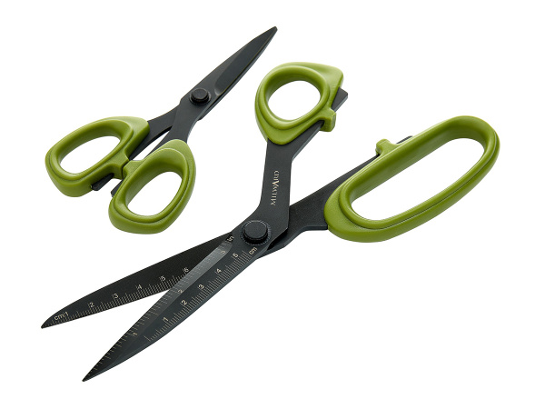 Набор ножниц для шитья и рукоделия, цвет черный, 21 и 13,5 см. Арт 9361042