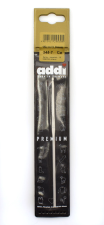 Крючок, вязальный, алюминий addiPur №3, 15 см. Арт 245-7/3-15