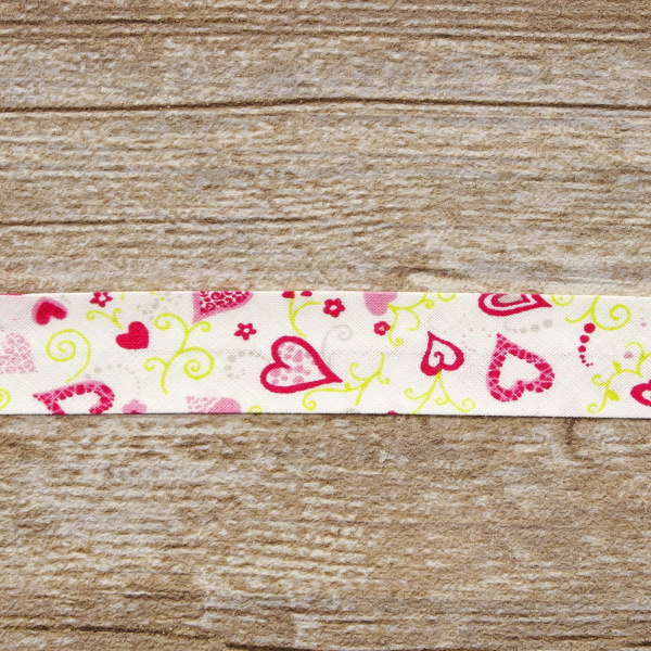 Косая бейка с рисунком SAFISA арт. 6518, 20 мм, 20 м, цвет 02. Арт 6518-20мм-02