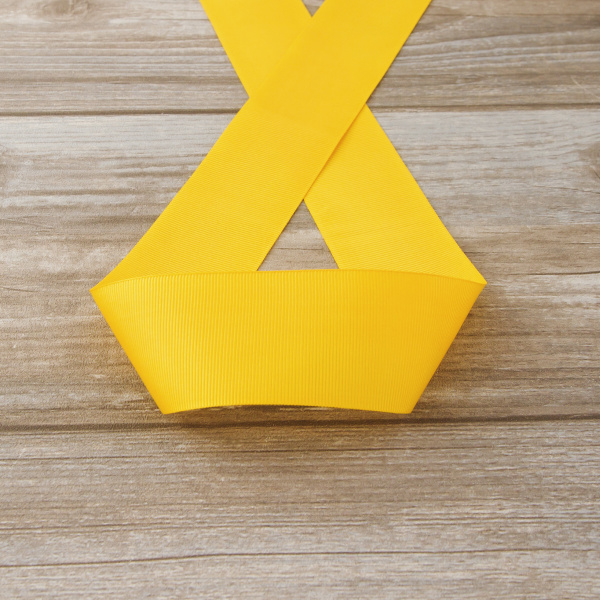 Лента репсовая SAFISA, 50 мм, 25 м, цвет 22 спелый манго. Арт 350-50мм-22