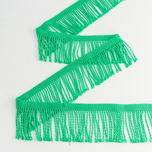 Бахрома витая, 60 мм, цвет салатовый. Арт PP-60 col.615