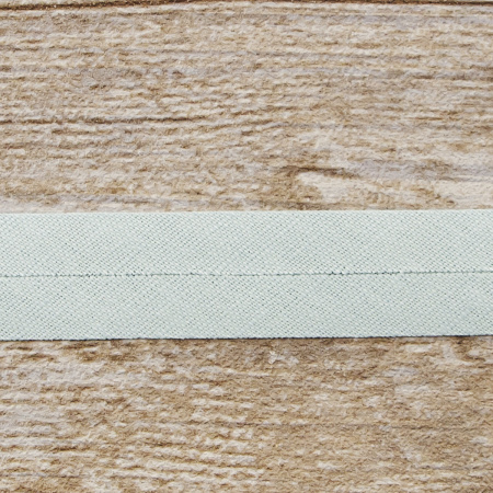 Косая бейка хлопок/лён, 20 мм, 20 м, цвет 144, серо-зеленый. Арт 6602-20мм-144