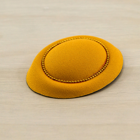 Шляпка (таблетка), 8 х 7 см, цв. горчичный. Арт 26190/горч.