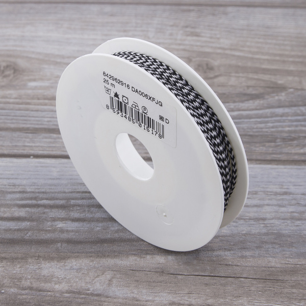 Шнуры PEGA плетеный, цвет черно-белый, 3,0 мм. Арт 842962916DA006