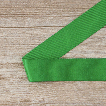 Лента репсовая SAFISA, 25 мм, 25 м, цвет 25 зеленый. Арт 350-25мм-25