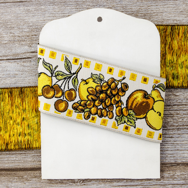 Лента жаккард SAFISA, 50 мм, 15 м, цвет 03. Арт 9120-50мм-03            