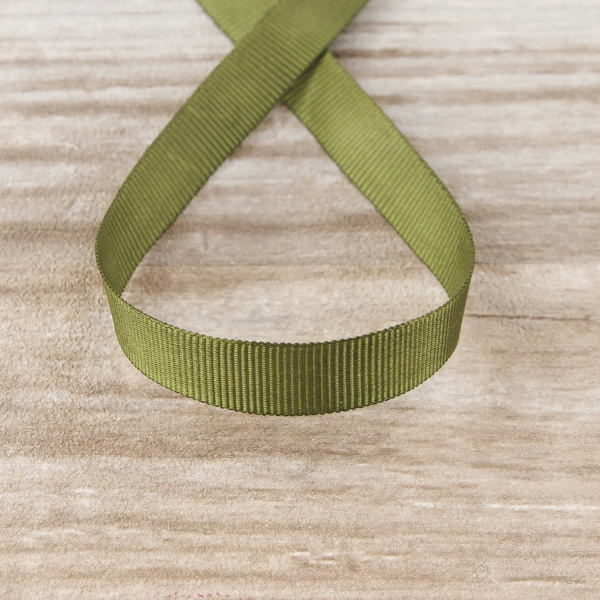 Лента репсовая SAFISA, 10 мм, 25 м, цвет 26 хаки темный. Арт 350-10мм-26