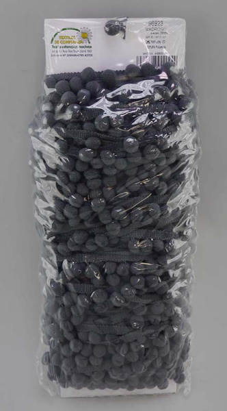 Тесьма с помпонами MATSA цвет темно-серый. Арт 96923/1107