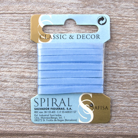 Лента для вышивания SAFISA на блистере, 4 мм, 5 м, цвет 65, голубой. Арт P111-4мм-65             