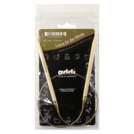 Спицы, круговые, бамбук addiNature BAMBOO №6,5, 60 см. Арт 555-7/6.5-60