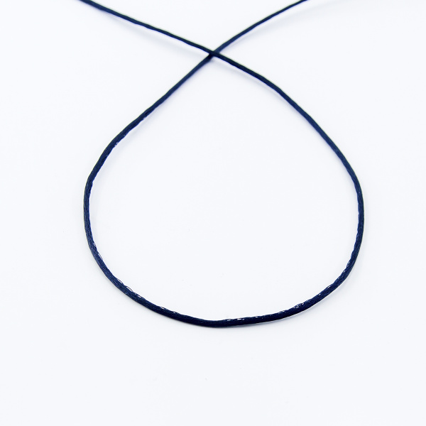 Шнур атласный SAFISA 1,5 мм, 25 м, цвет 15, синий темный. Арт 470-15                  