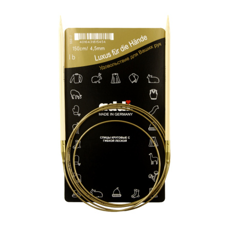 Спицы, круговые, бамбук addiNature BAMBOO №4,5, 150 см. Арт 555-7/4.5-150