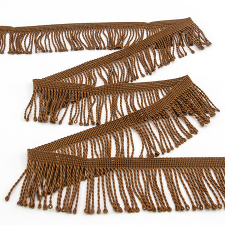 Бахрома витая, 60 мм, цвет светло-коричневый. Арт PP-60 col.733